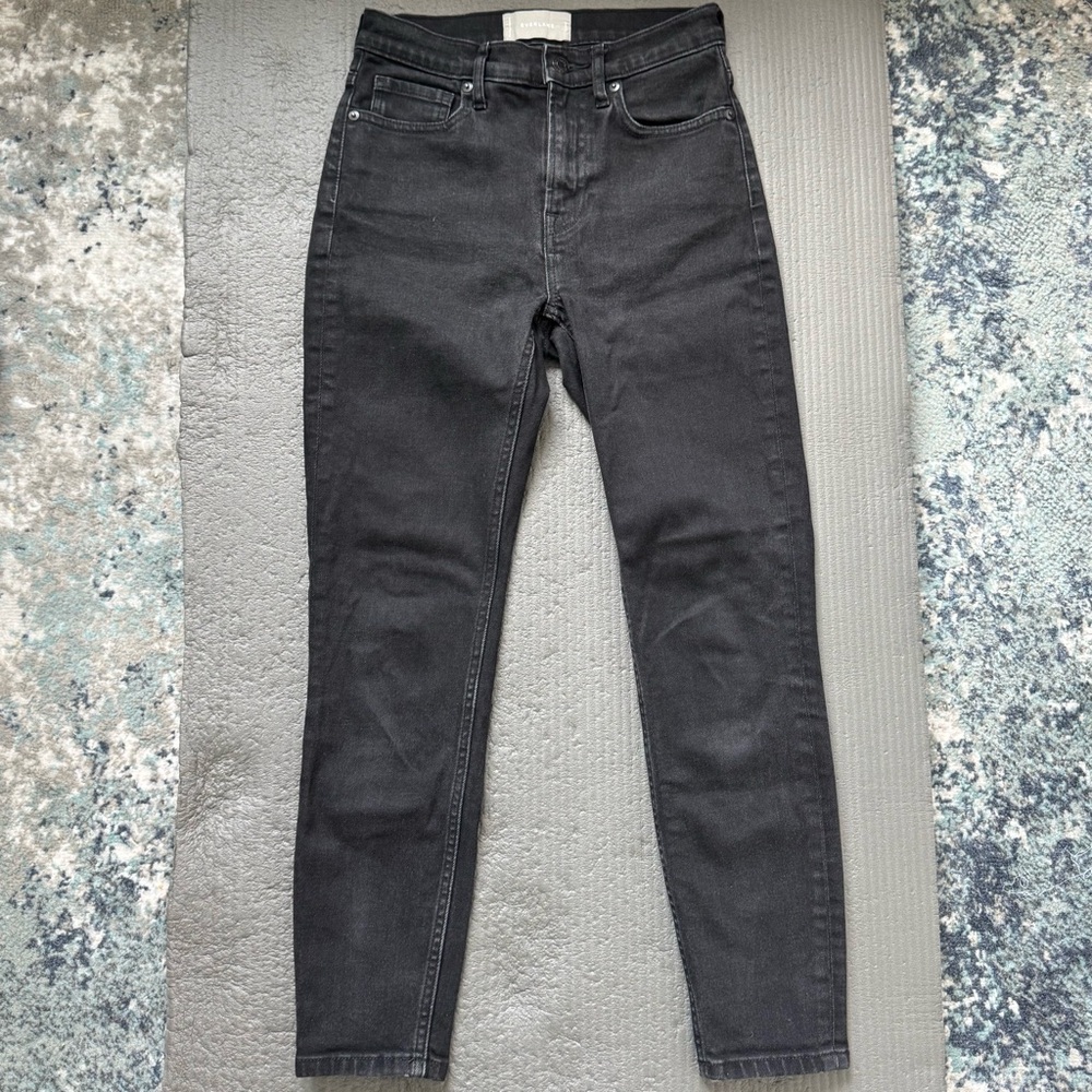 Size 26 Everlane Ankle Women's Skinny Jeans Black Denim